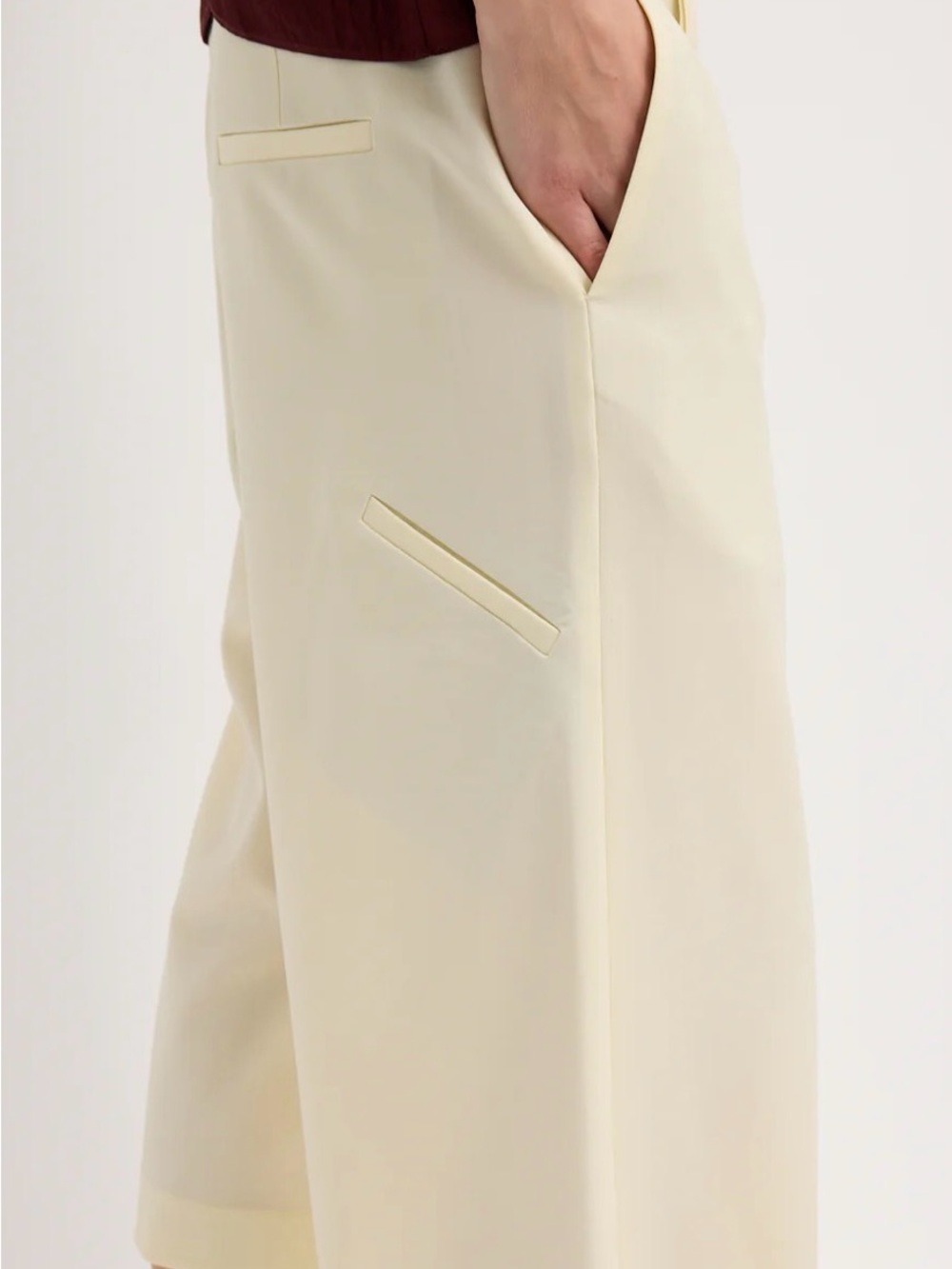Tibi Tropical Wool Short Ivory 12 - Picture 7 of 7